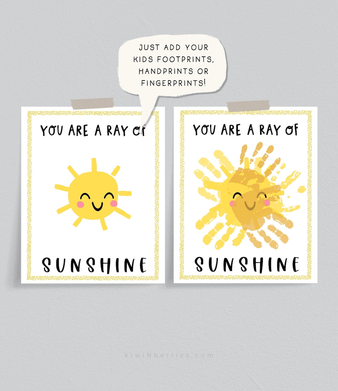 Handprint Sun Craft: Kids DIY Art, Summer Fun (printable Digital) - Etsy