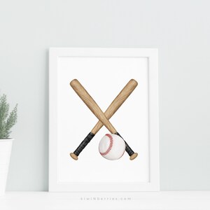 Baseball Bat Poster, Digital Printable Baseball Prints, Sport Room ...