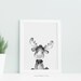 Nursery Animals Prints, Black and White, Printable Nursery Wall Art ...