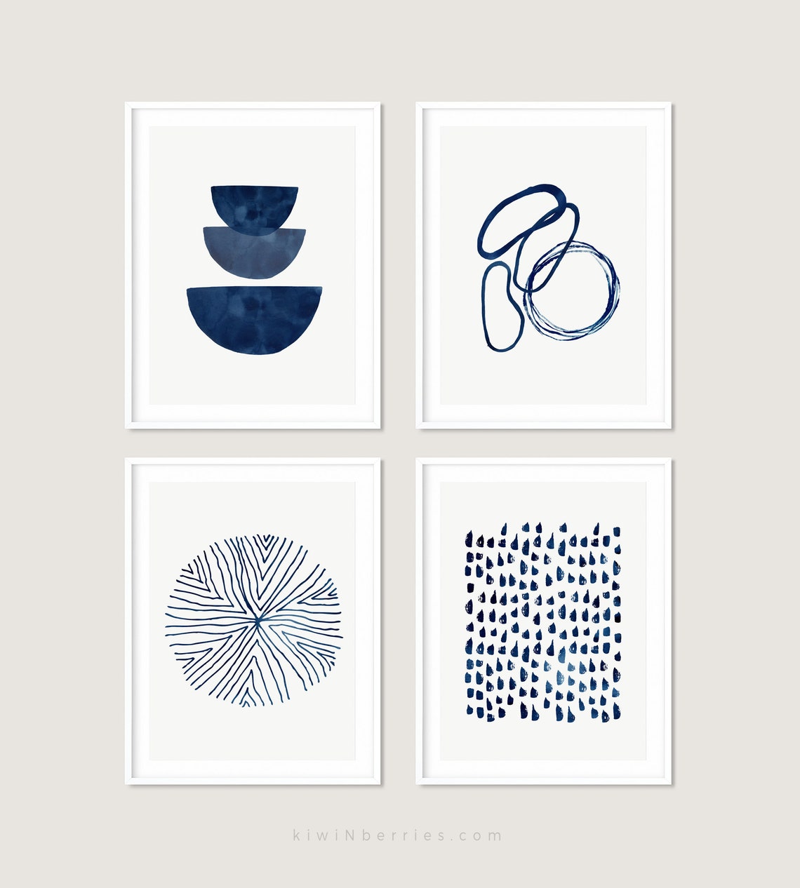 Navy Blue Wall Art Indigo Blue Printable Art Navy Blue | Etsy
