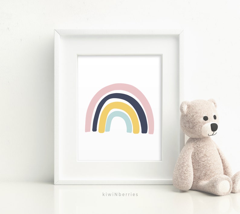 Nursery Print Rainbow Rainbow Nursery Wall Art Rainbow Etsy
