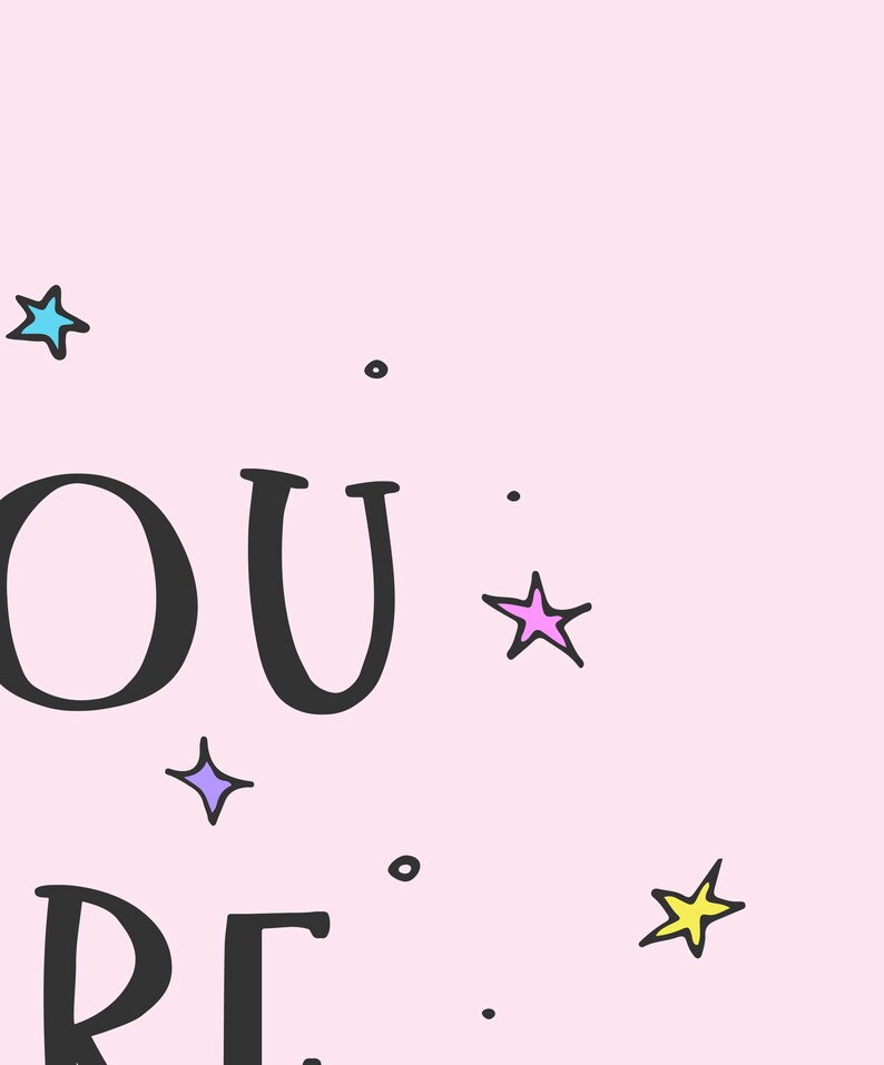 You Are Magic Print Printable Wall Art for Girls Pink | Etsy