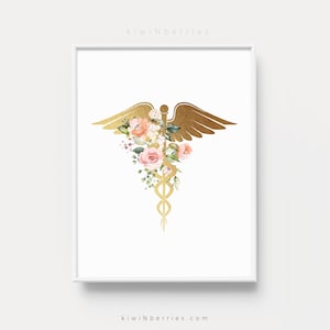 Medical Symbol, Caduceus Print, Medical Print, Anatomy Printable Art ...