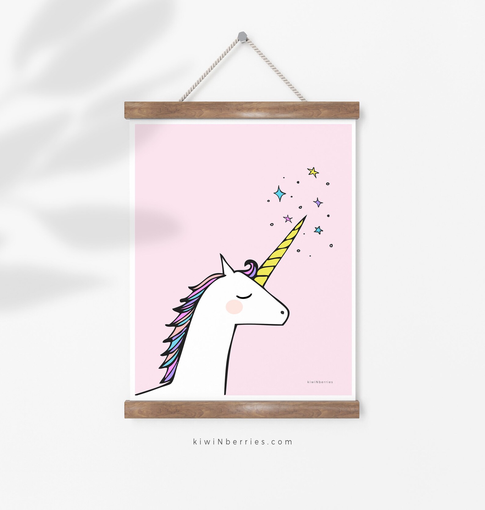 Printable Wall Art for Girls, Pink Unicorn Prints, You Are Magic Print ...