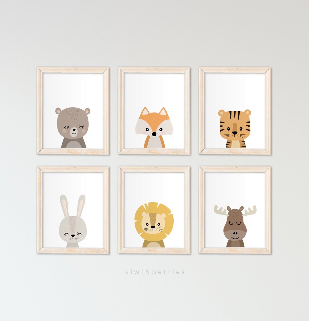Nursery Animals, Baby Animals, Nursery Printable Art, Nursery Wall Art ...