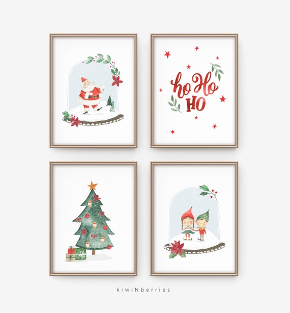 Christmas Decorations Christmas Prints Holiday Decor Wall - Etsy