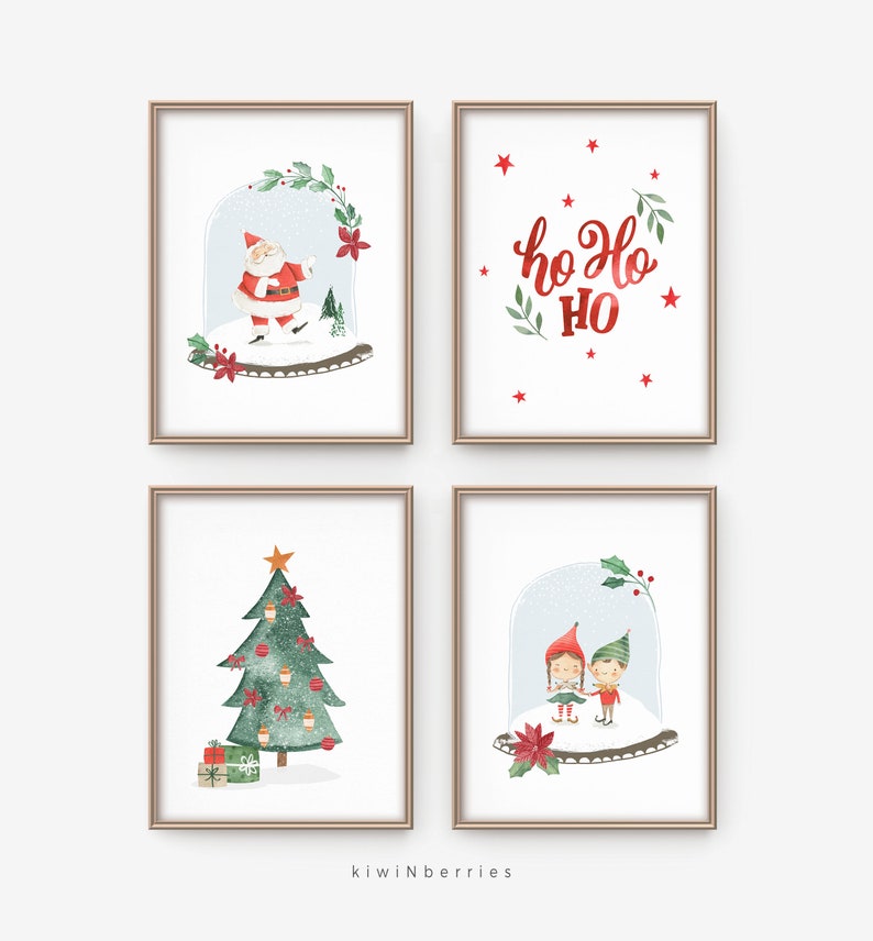 Christmas decorations Christmas prints Holiday decor Wall image 0