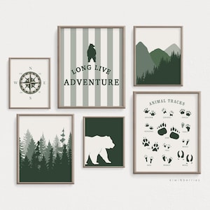 Waldgrün Drucke, Waldgrün Drucke, Waldgrün Drucke, Waldgrün Drucke, Wald Wald Drucke, Wald Wald Natur Poster, Wald Landschaft Dekor, Camping Kinderzimmer Dekor, Wald Wald Natur