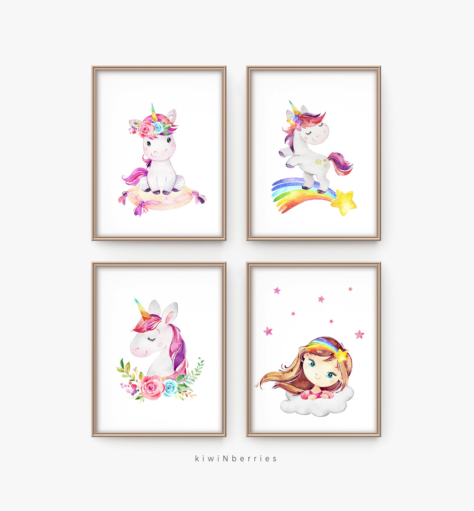 Unicorn Printable Art Unicorn Print Girl Room Decor Girl - Etsy