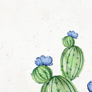 Set of 3 watercolor cactus print Cactus art print Gallery wall cactus print set Digital cactus artwork Printable cactus wall art image 2