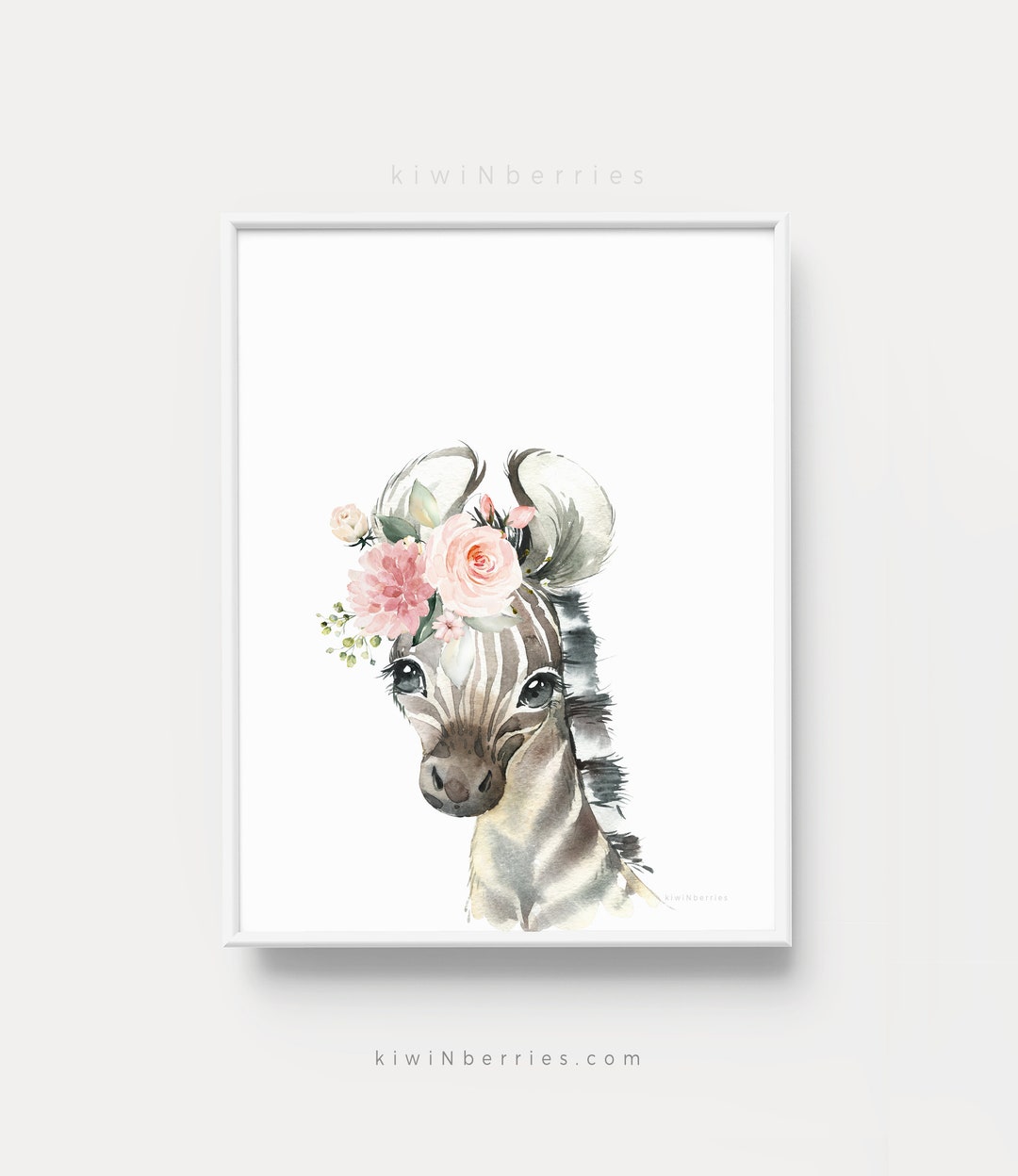 Baby Zebra Print, Nursery Decor, Nursery Wall Art, Baby Girl Nursery