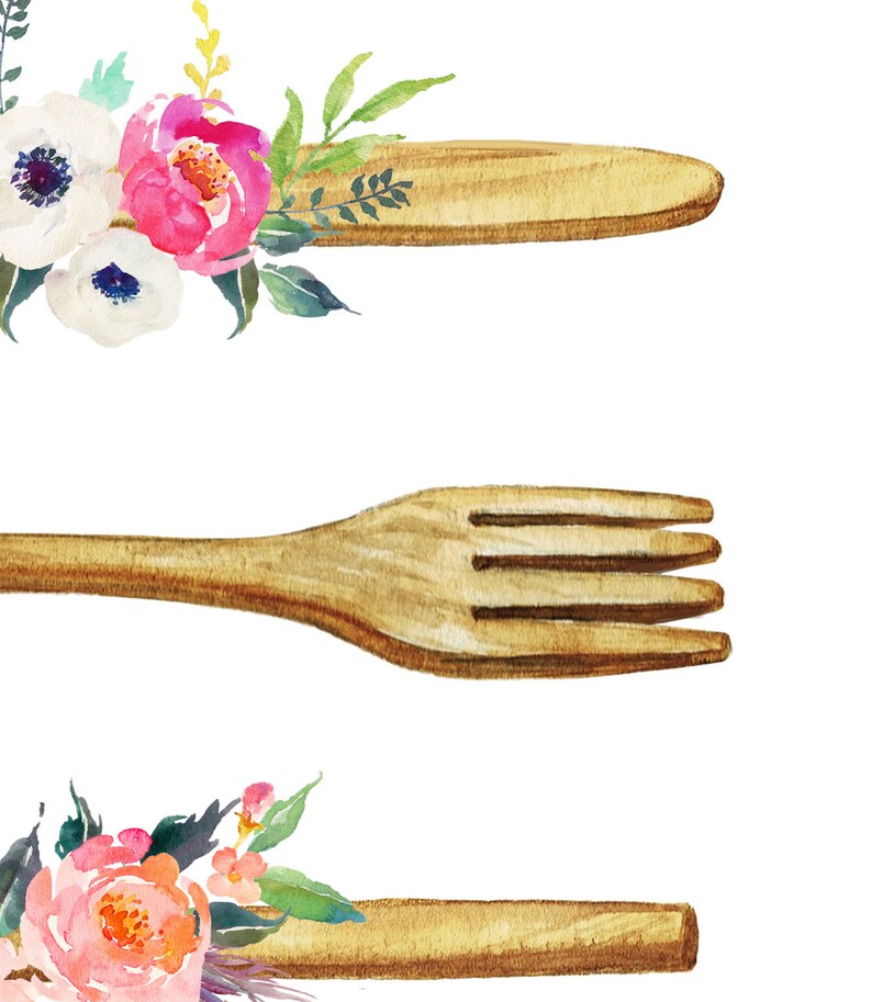 Kitchen Print Kitchen Utensils Poster Kitchen Wall Art Etsy