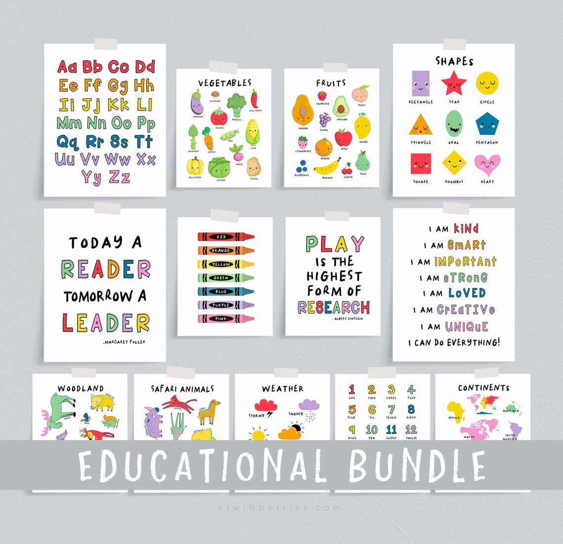 Preschool Classroom Posters Printable Educational Art - Etsy