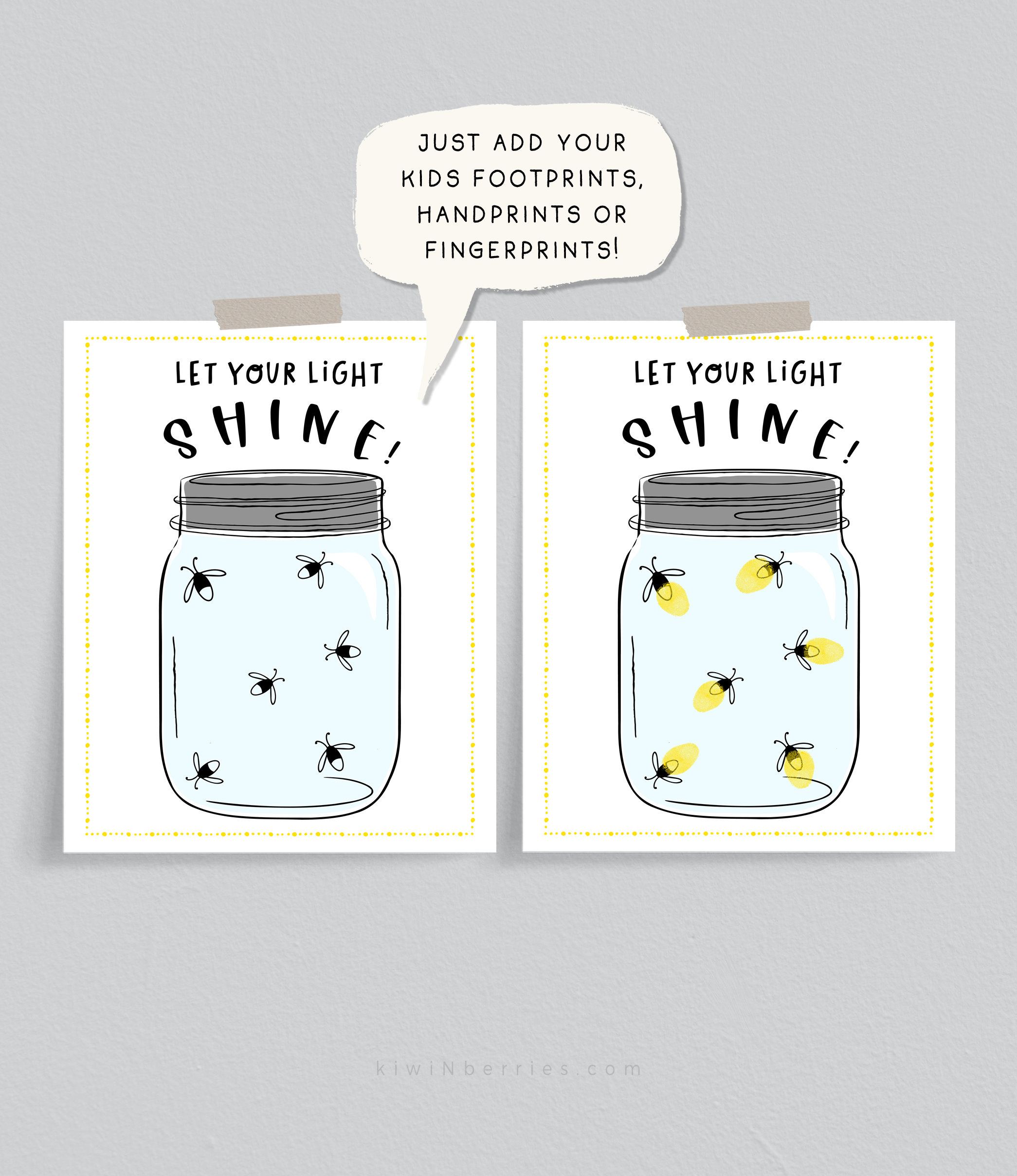 Fun Crafts for Kids, Firefly Crafts, Handprint Crafts, Printable Activities for kids, Jar of Fireflies,