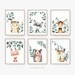 Gender neutral nursery art - Baby shower gift - Nursery art set - Nursery prints - Nursery posters - Woodland animals - Watercolor wall art 