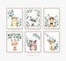 Gender neutral nursery art - Baby shower gift - Nursery art set - Nursery prints - Nursery posters - Woodland animals - Watercolor wall art 