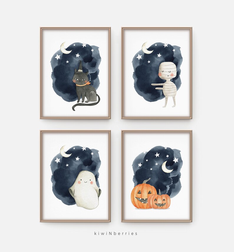 Halloween art prints Halloween printable Halloween prints image 1