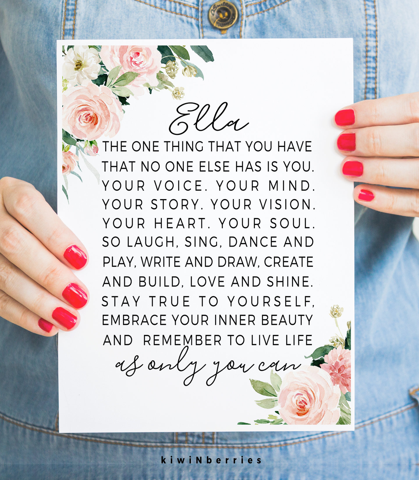 Darling custom print Poem print My Sweet Darling The One Etsy