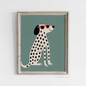 Dalmatian Dog Printable Wall Art for Kids | Cool Dog Nursery Poster | Digital Download Animal Decor