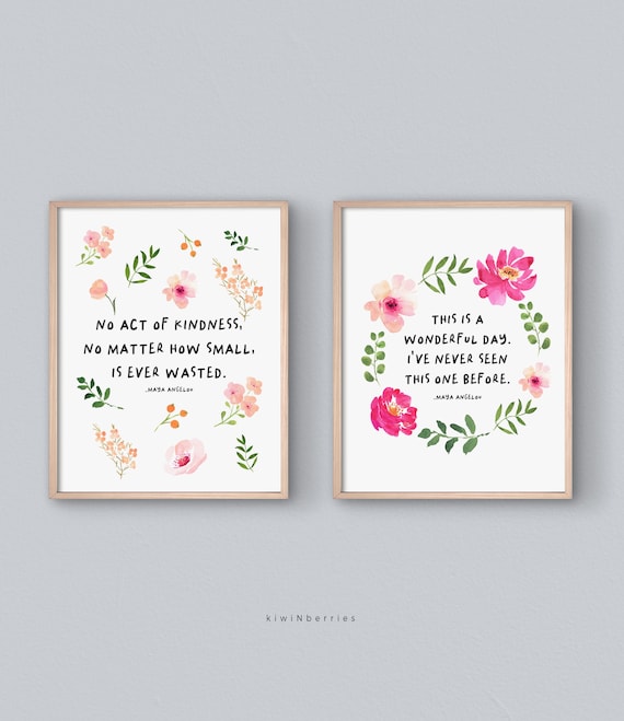 Positive Wall Art Printable Quote Set Motivational Quote | Etsy