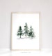 Winter Trees Print, Tree Printable, Pine tree art prints, Winter wall art, Digital Downloadable art, Christmas decoration, Winter print 