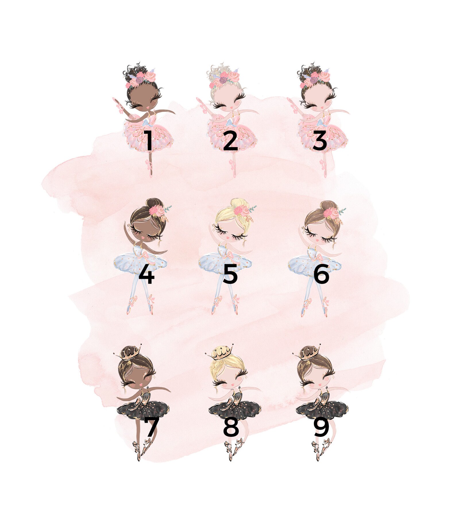 Custom Name Print Ballerina Name Printable Personalized Etsy