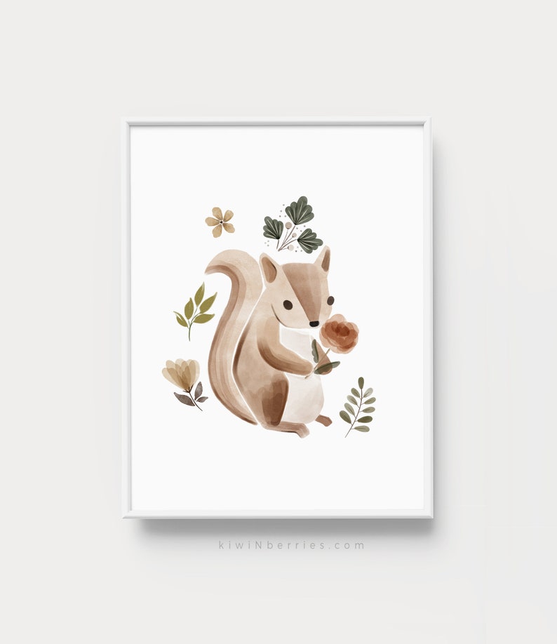 Forest Nursery Wall Art Neutral Nursery Art Prints Printable Etsy