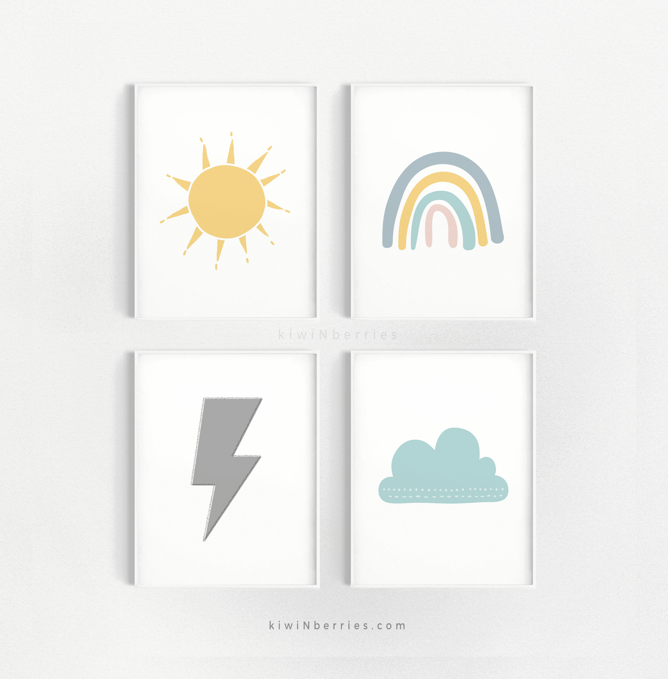 Nursery Art Prints Printable Nursery Wall Art Minimalist | Etsy