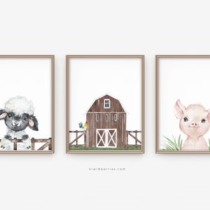 Farm Animal Printable, Nursery Decor, Digital Download, Farm Print Set ...