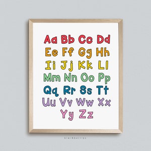Preschool Classroom Posters, Printable Educational Art, Rainbow Bright ...