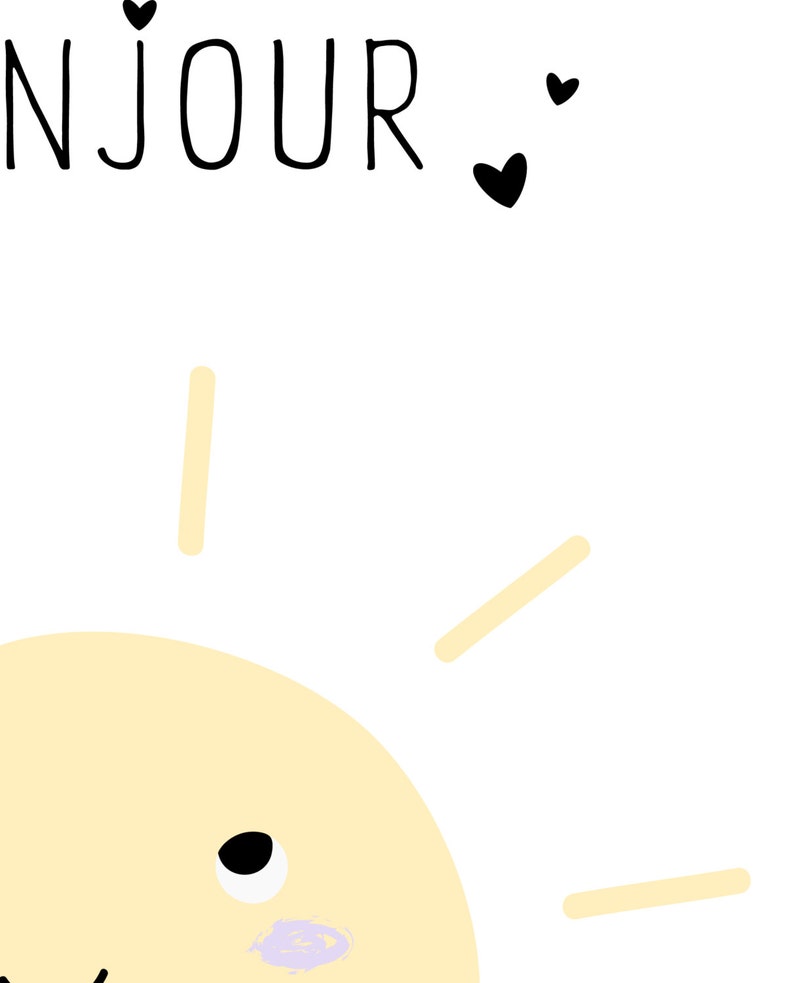 Bonjour and Bonne Nuit Print Set Nursery Prints Babys Room | Etsy