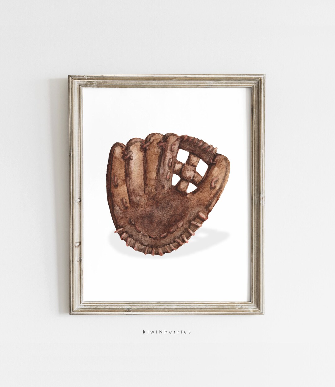 Baseball Glove Printable, Baseball Wall Art, Sport Prints, Printable