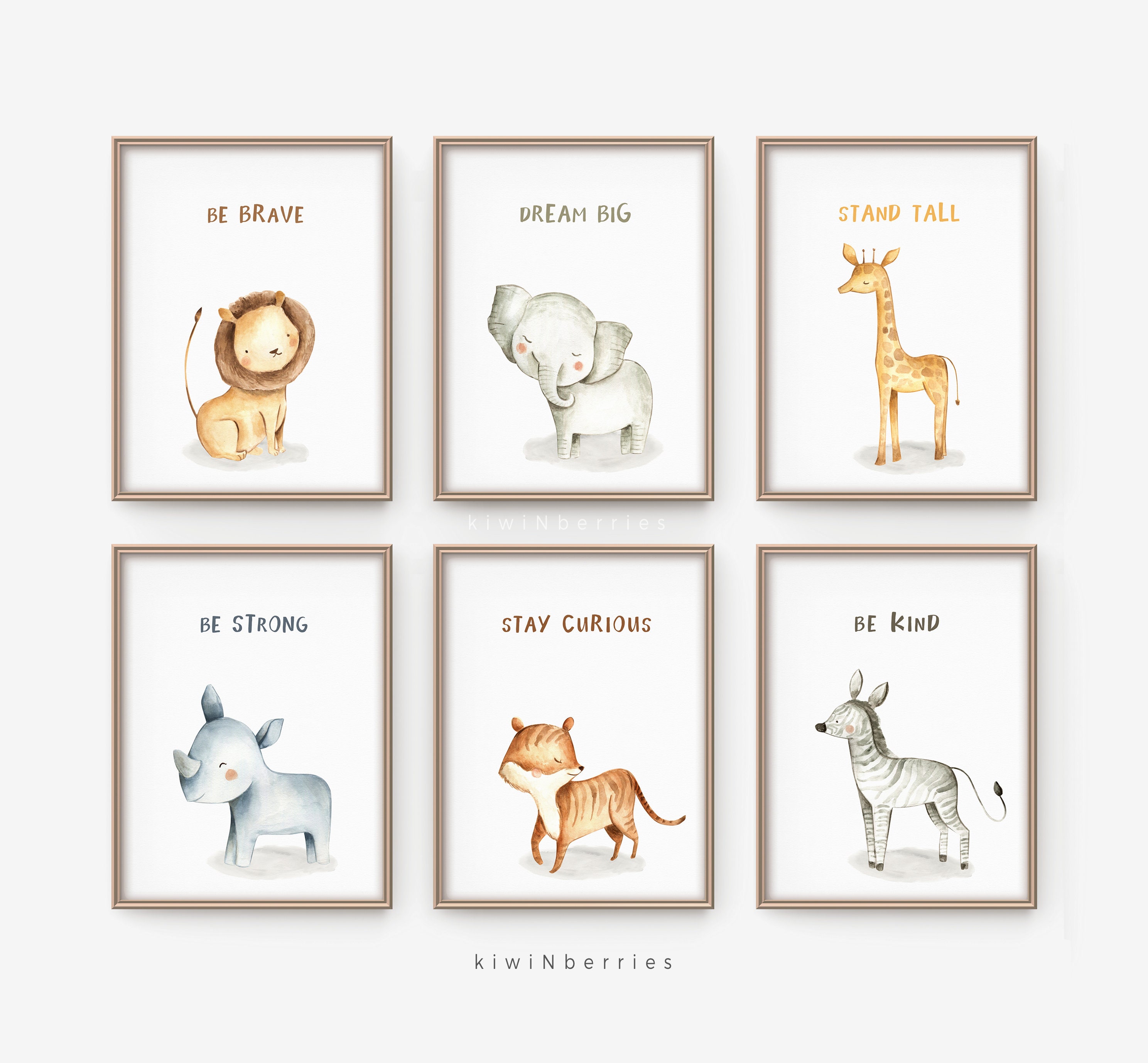 Nursery Animals Nursery Printable Art Nursery Wall Art Baby Etsy UK