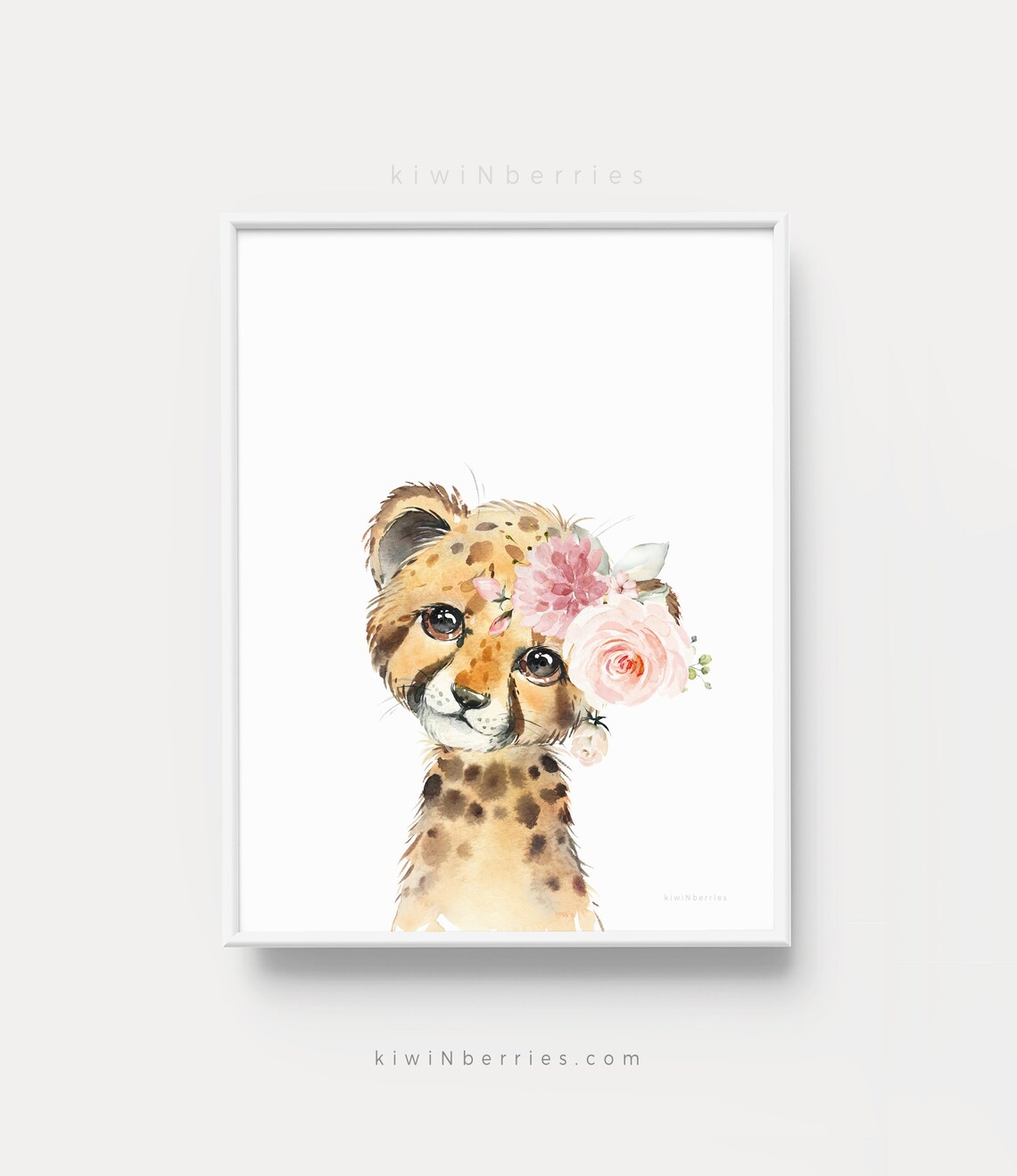 Baby cheetah print Nursery decor Nursery wall art BAby girl Etsy