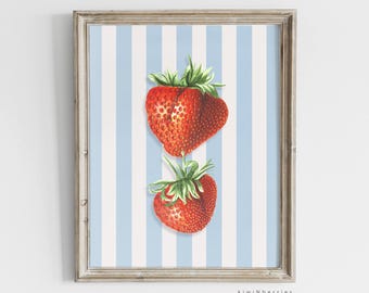 Vintage Strawberry Print: Retro Fruit Wall Art (Downloadable)
