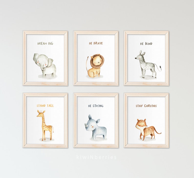 Nursery animals Nursery printable art Nursery wall art Baby | Etsy
