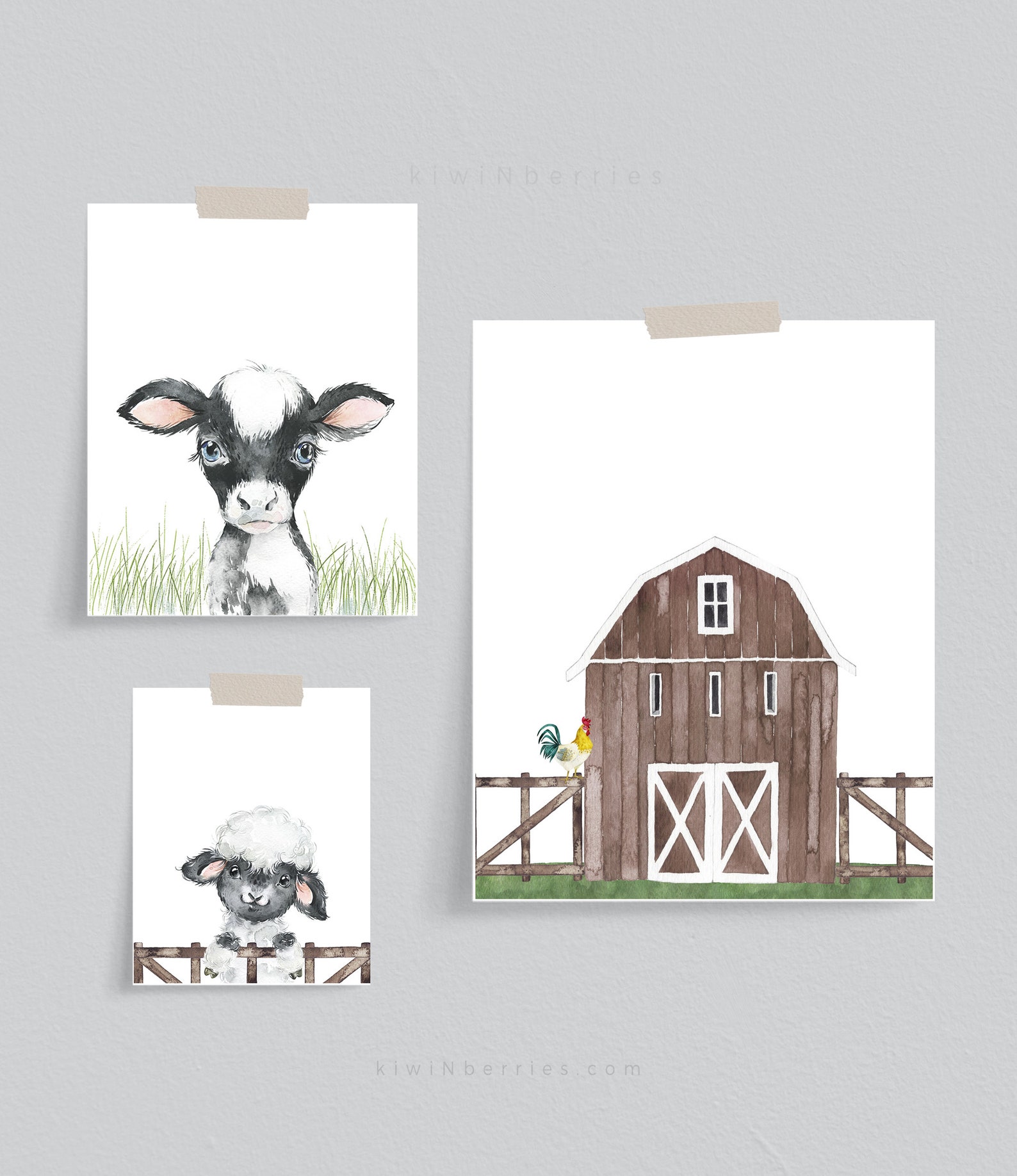 Farm Animal Printable Nursery Decor Digital Download Farm - Etsy