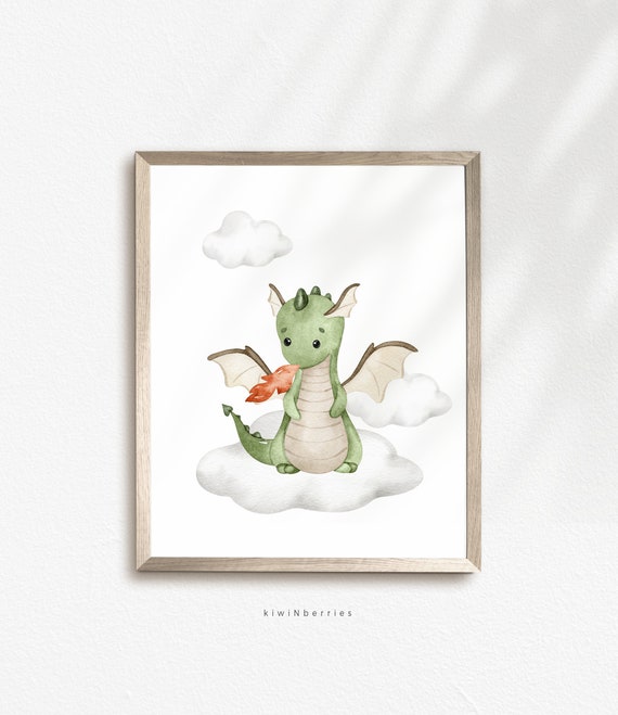 Baby Dragon Print: Fire Breathing Nursery Decor (digital Download) - Etsy Baby Dragon Print: Fire Breathing Nursery Decor (digital Download) - Etsy