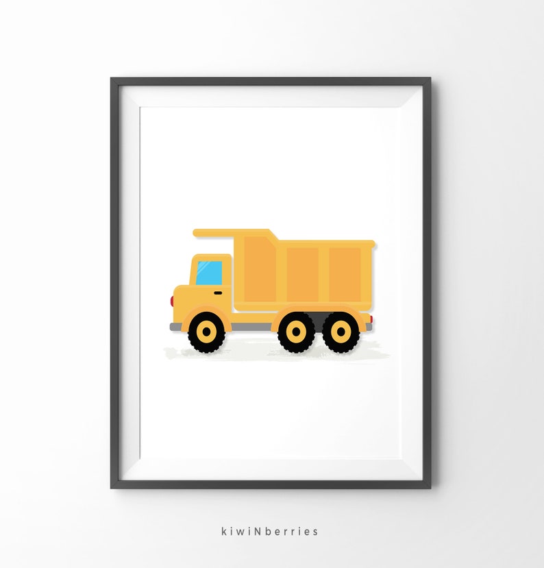 Truck printable Transportation prints Baby boy room decor | Etsy