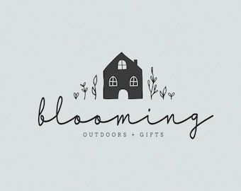 Projekt logo Botanical Cottage: ręcznie rysowany branding firmy (plik cyfrowy)