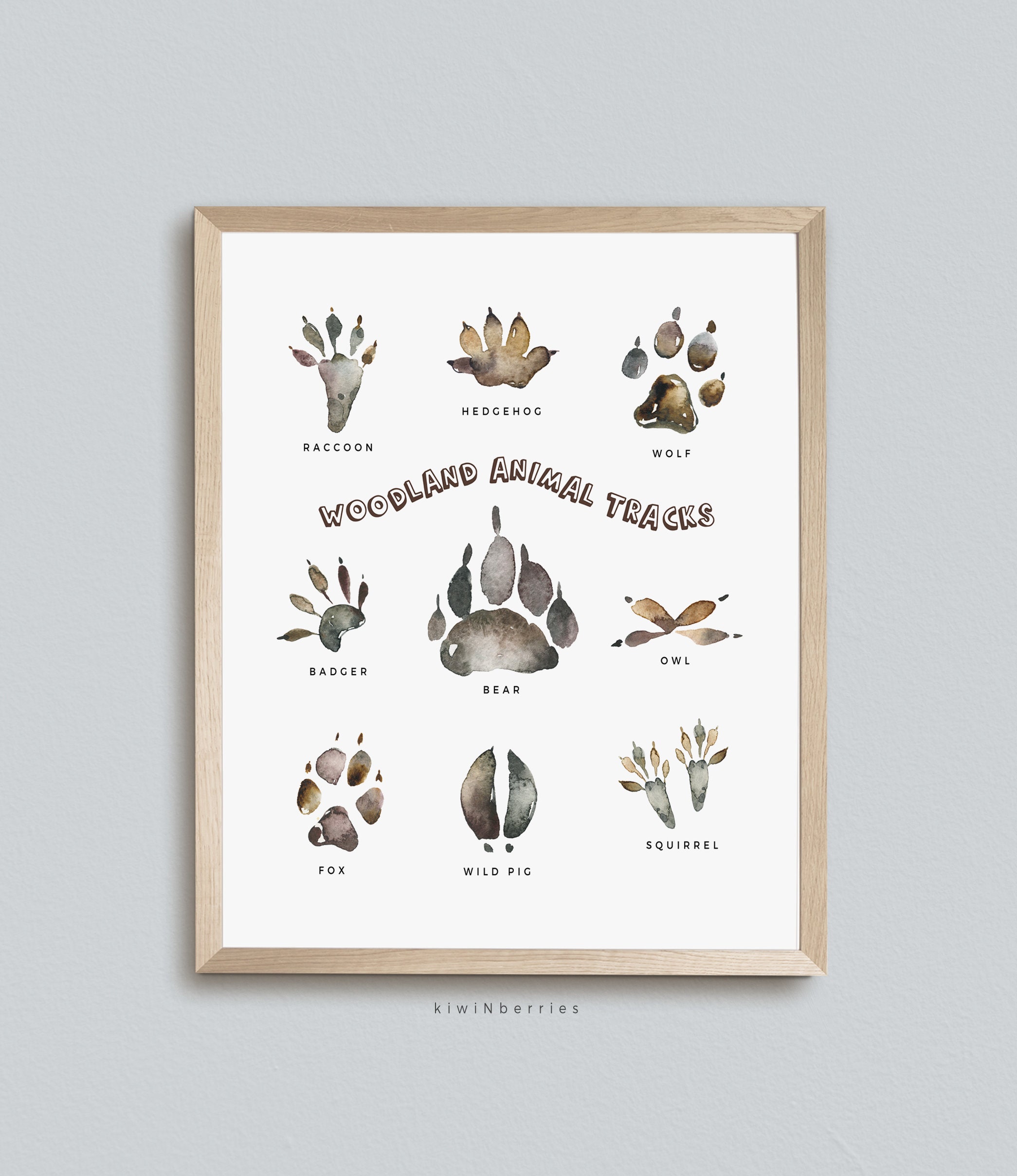 Animal Tracks Print Woodland Field Guide Printable Digital - Etsy Animal Tracks Print Woodland Field Guide Printable Digital - Etsy
