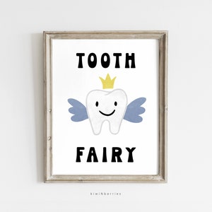 Tooth Fairy Print, Dentist Office Decor, Kids Oral Hygienist, Dental Posters, Dental Office for Kids Printable