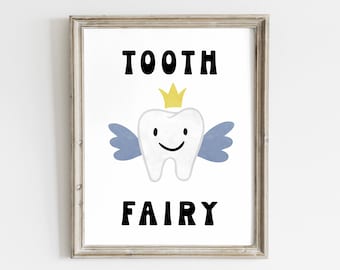 Tooth Fairy Art Print: Kids Dentist Office Decor (Digital Download)