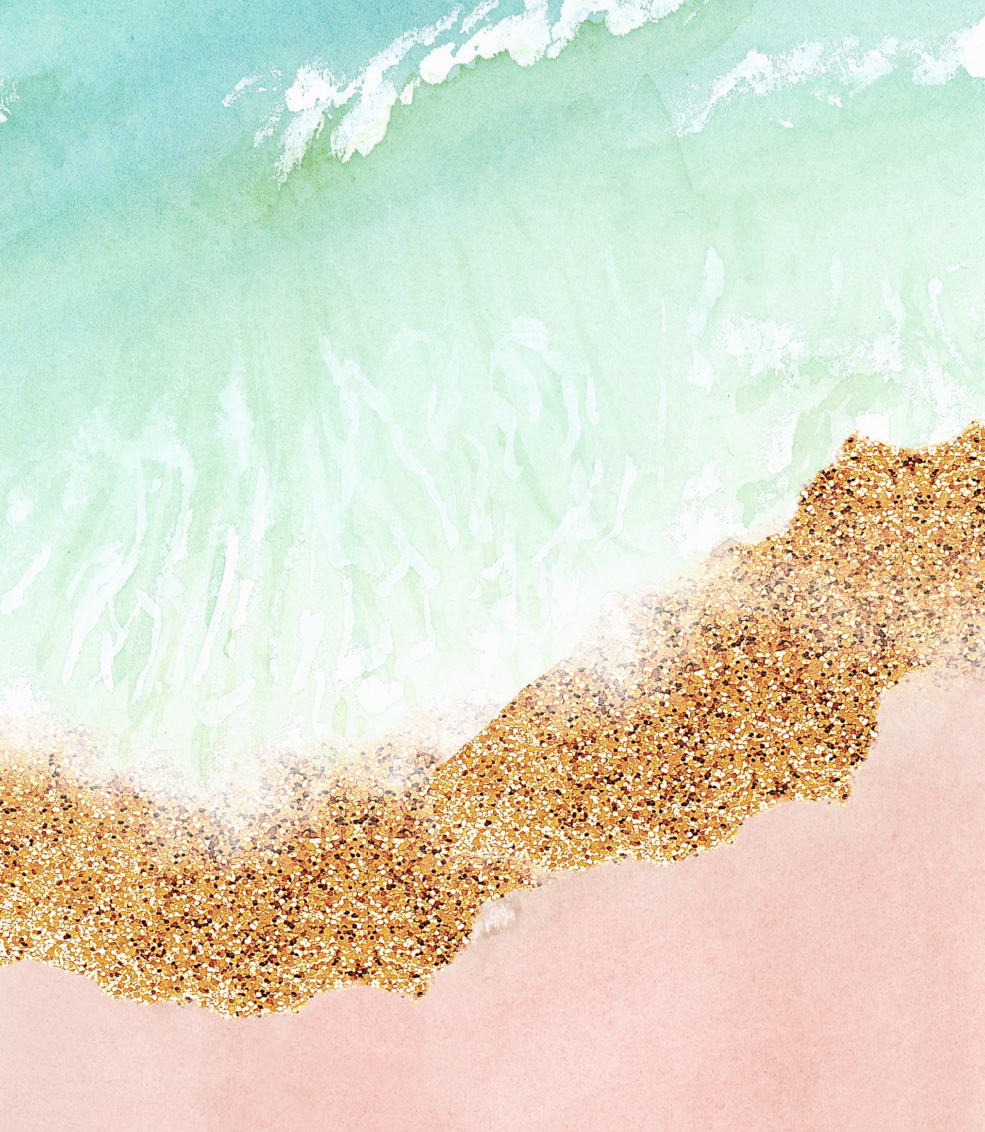 Pink Beach Print Watercolor Abstract Art Watercolor Prints Etsy