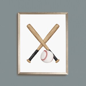 Baseball Bat Poster, Digital Printable Baseball Prints, Sport Room ...
