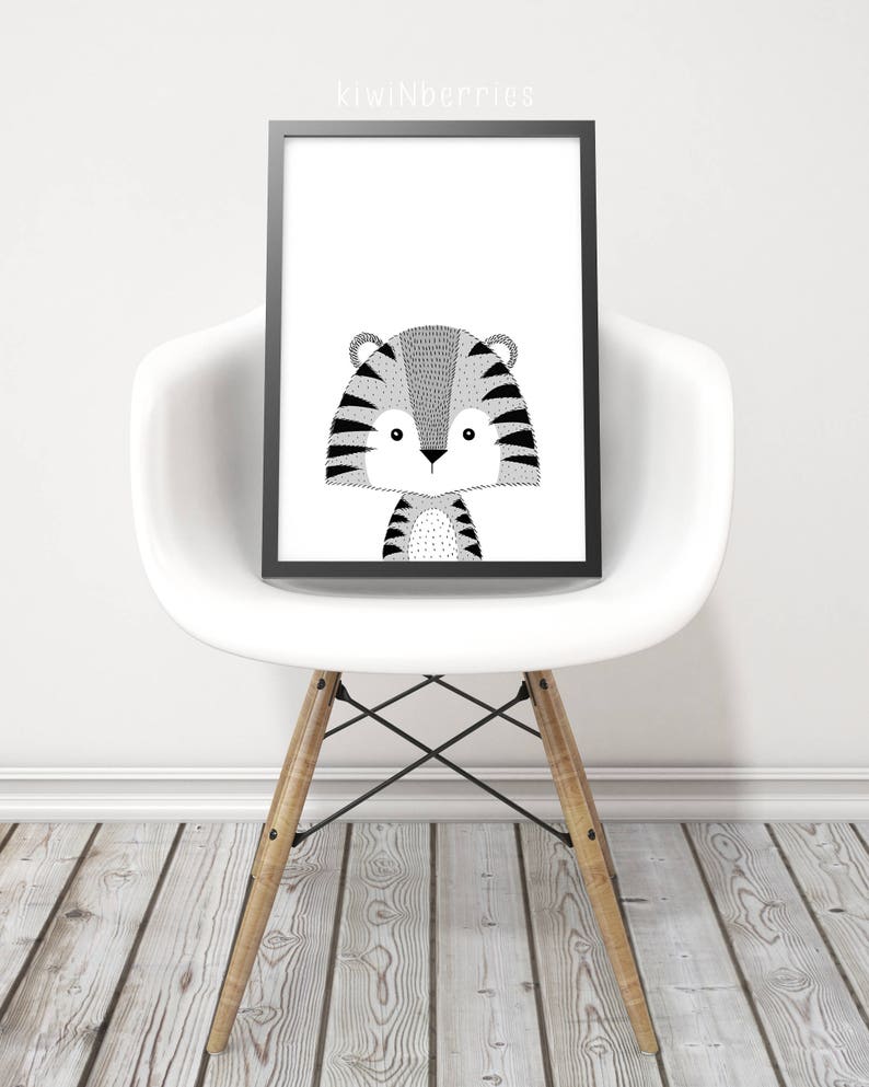 Monochrome Nursery Decor Black and White Nursery Prints Etsy