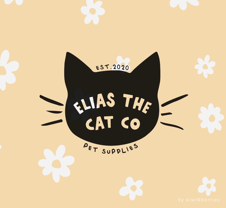 Diseño de logotipo de gato peculiar – Imagen de marca para tienda de mascotas (archivo digital) imagen 1