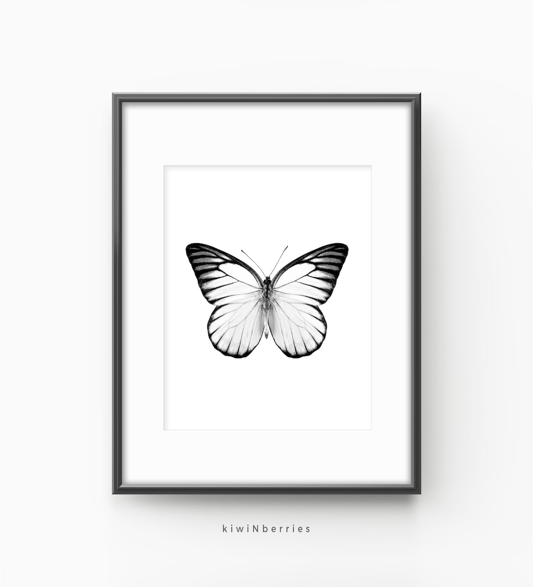 Butterfly Printable - Monochrome Decor - Minimalist Home - Black and ...
