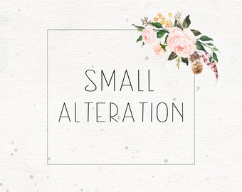 Small alteration on prints, invitations or logos