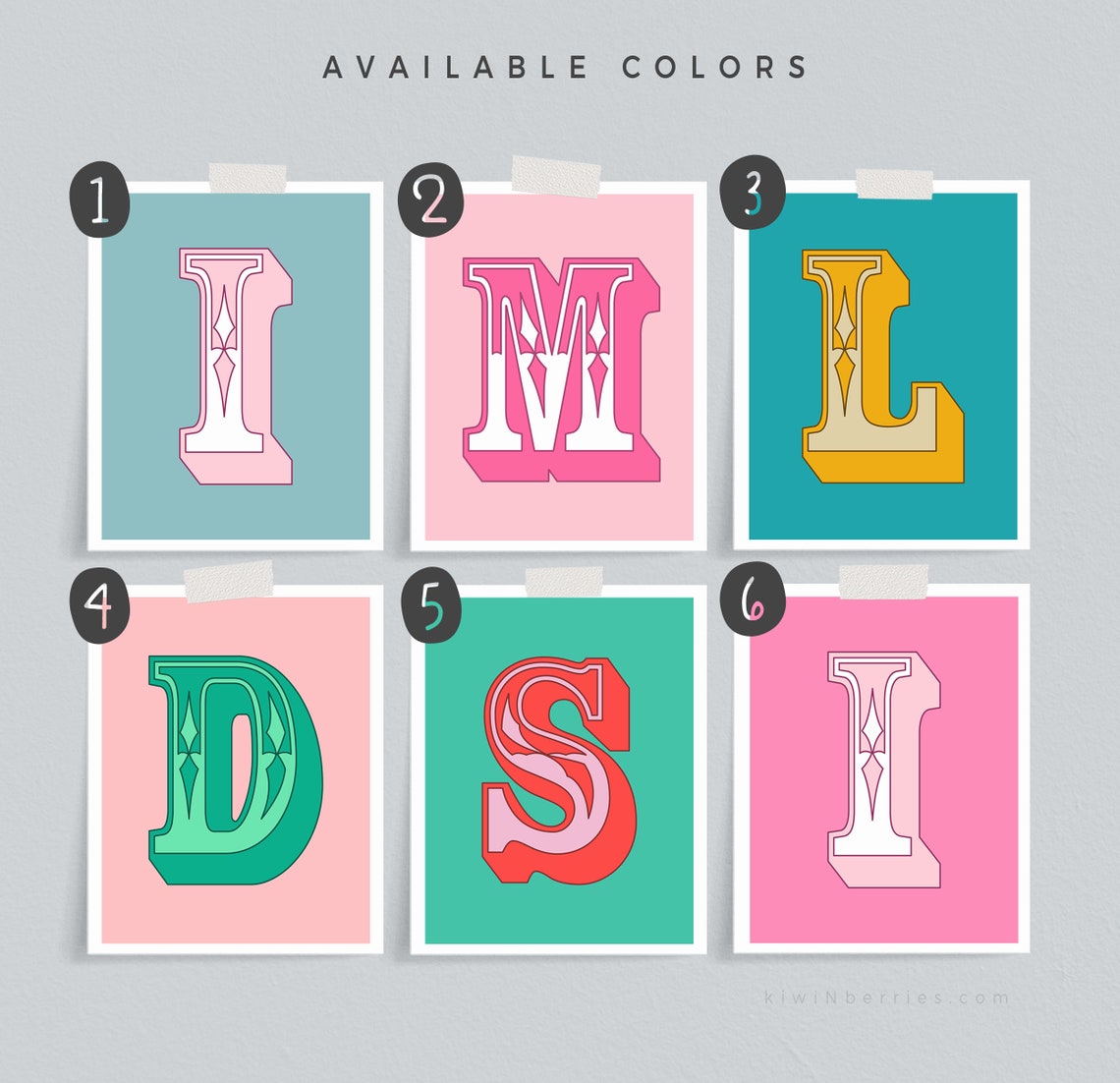Unique Message Letters Personalised Letter Print, Letter Sign Digital Print, Gift for Friend ...